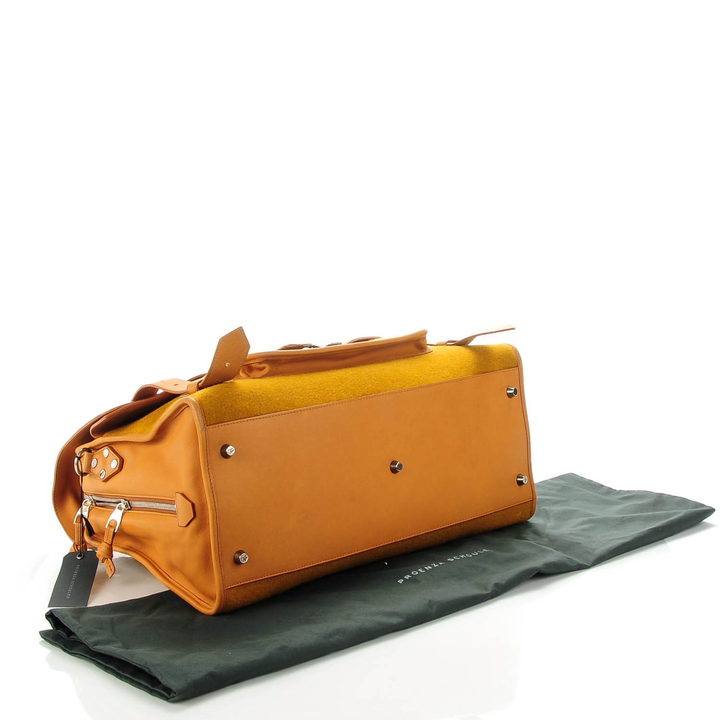 Lambskin Felt Medium PS1 Travel Satchel Camel