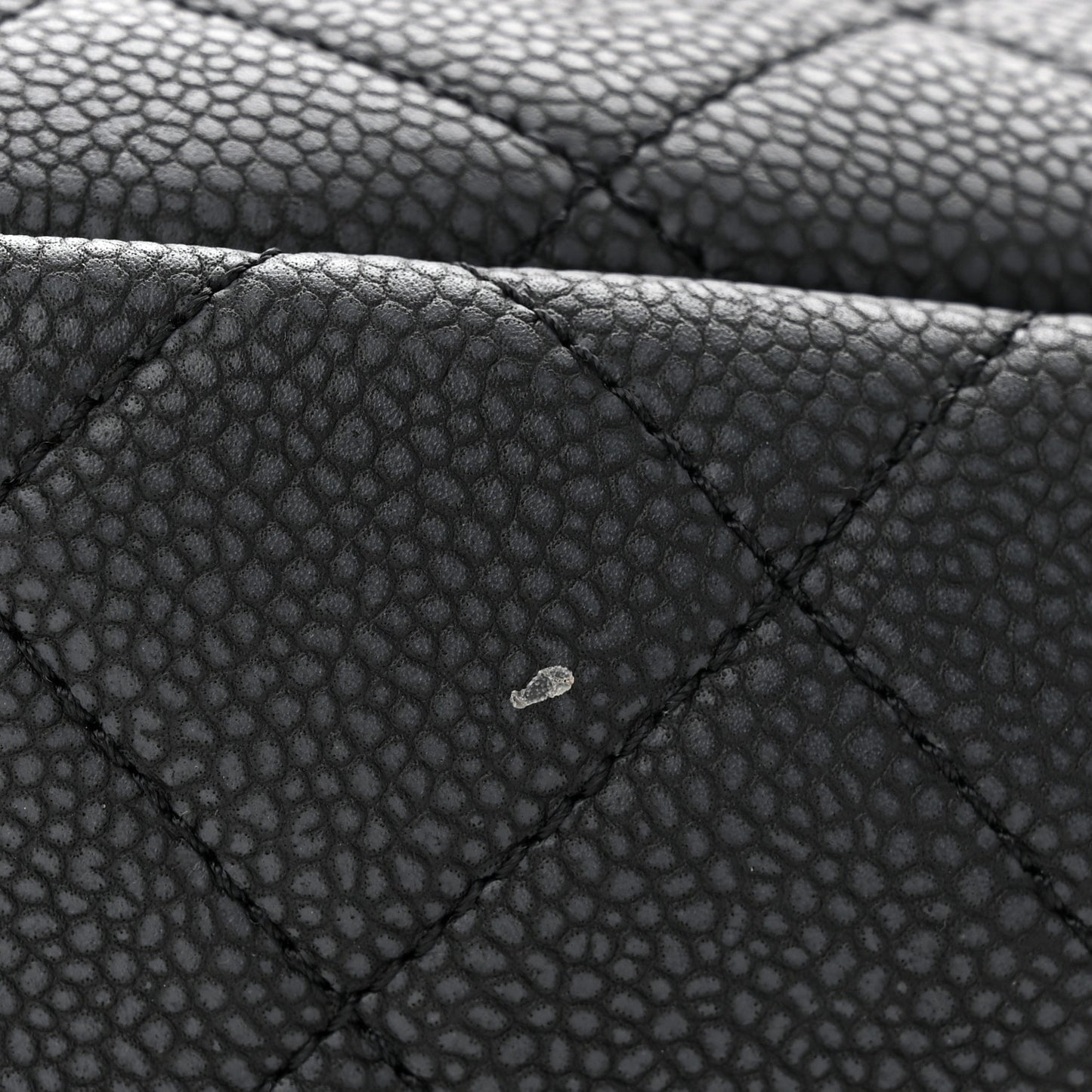 Caviar Quilted Large Coco Tassel Camera Case Black