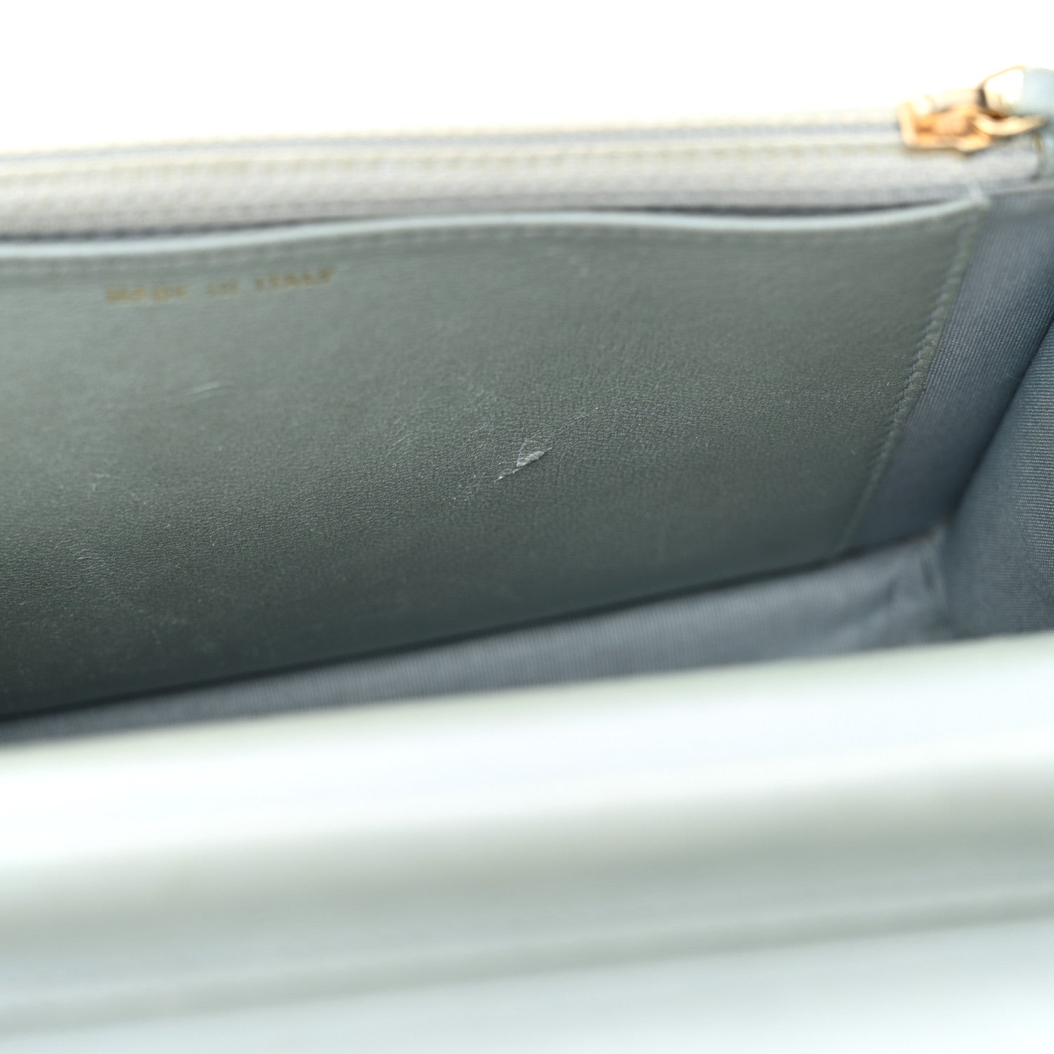 Chanel Lizard Wallet on Chain WOC Light Grey 12 of 19