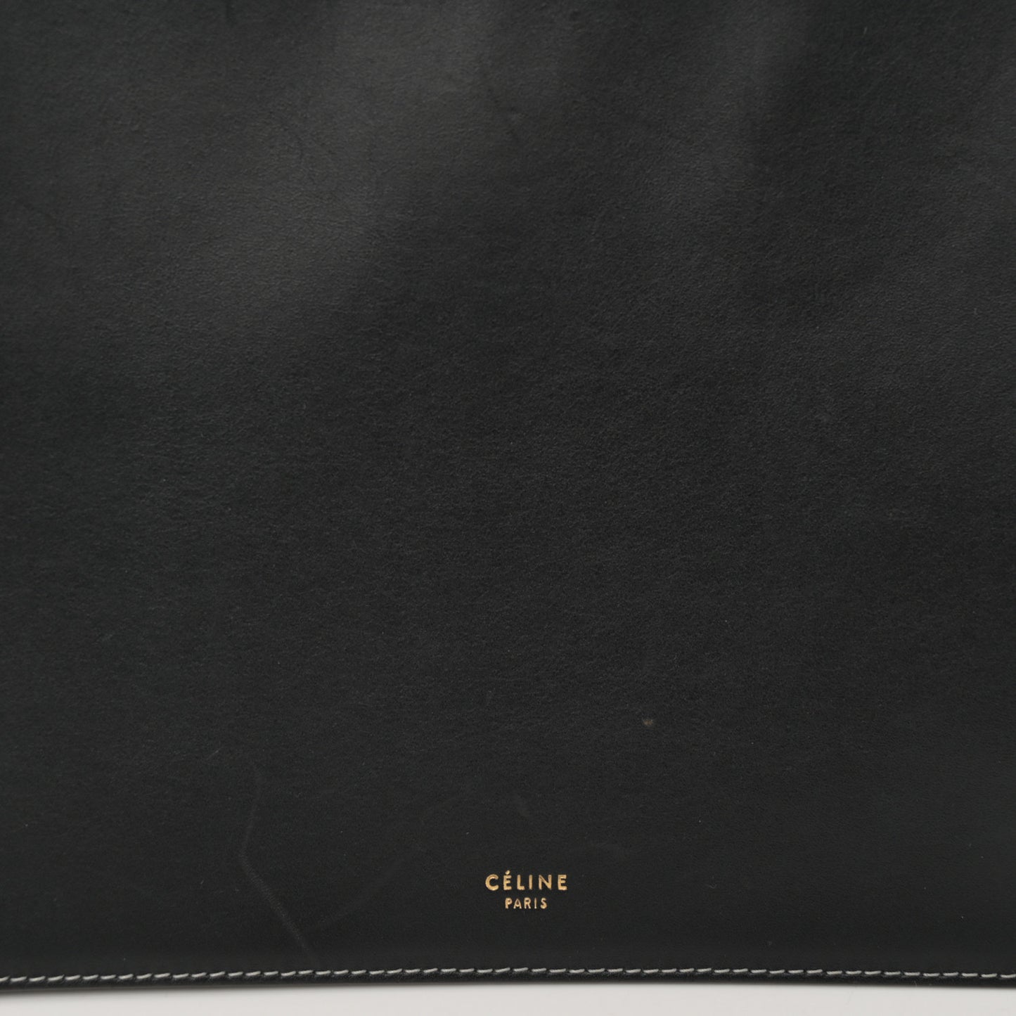 Smooth Calfskin Ring Clutch Black