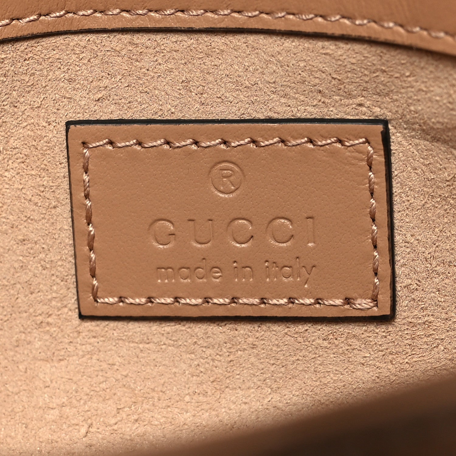 Gucci Calfskin Matelasse Monochrome Super Mini GG Marmont Shoulder Bag Camelia 6 of 10