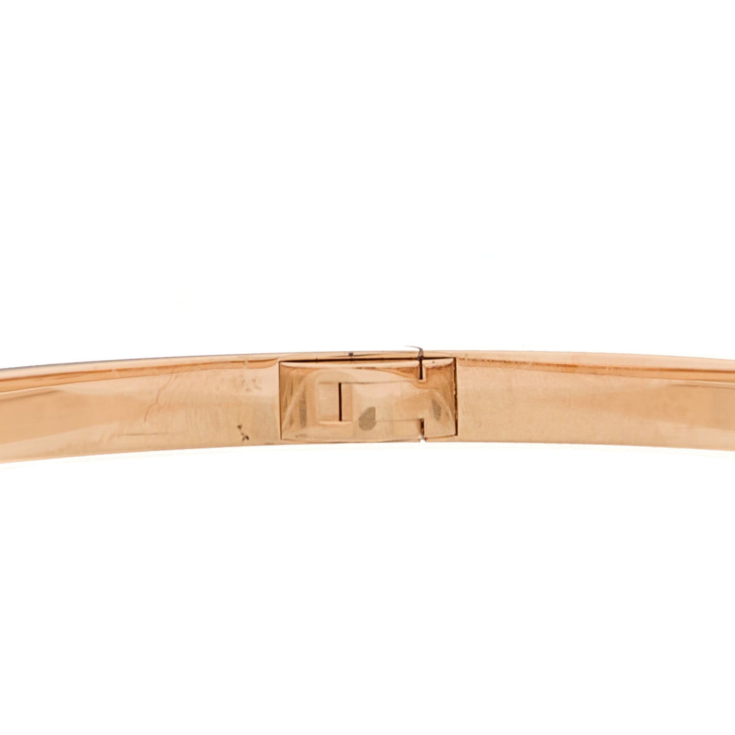 18K Pink Gold Diamond Small LOVE Paved Bracelet 17