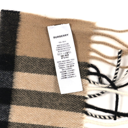Burberry Cashmere House Check Fringe Scarf Camel 3 of 4