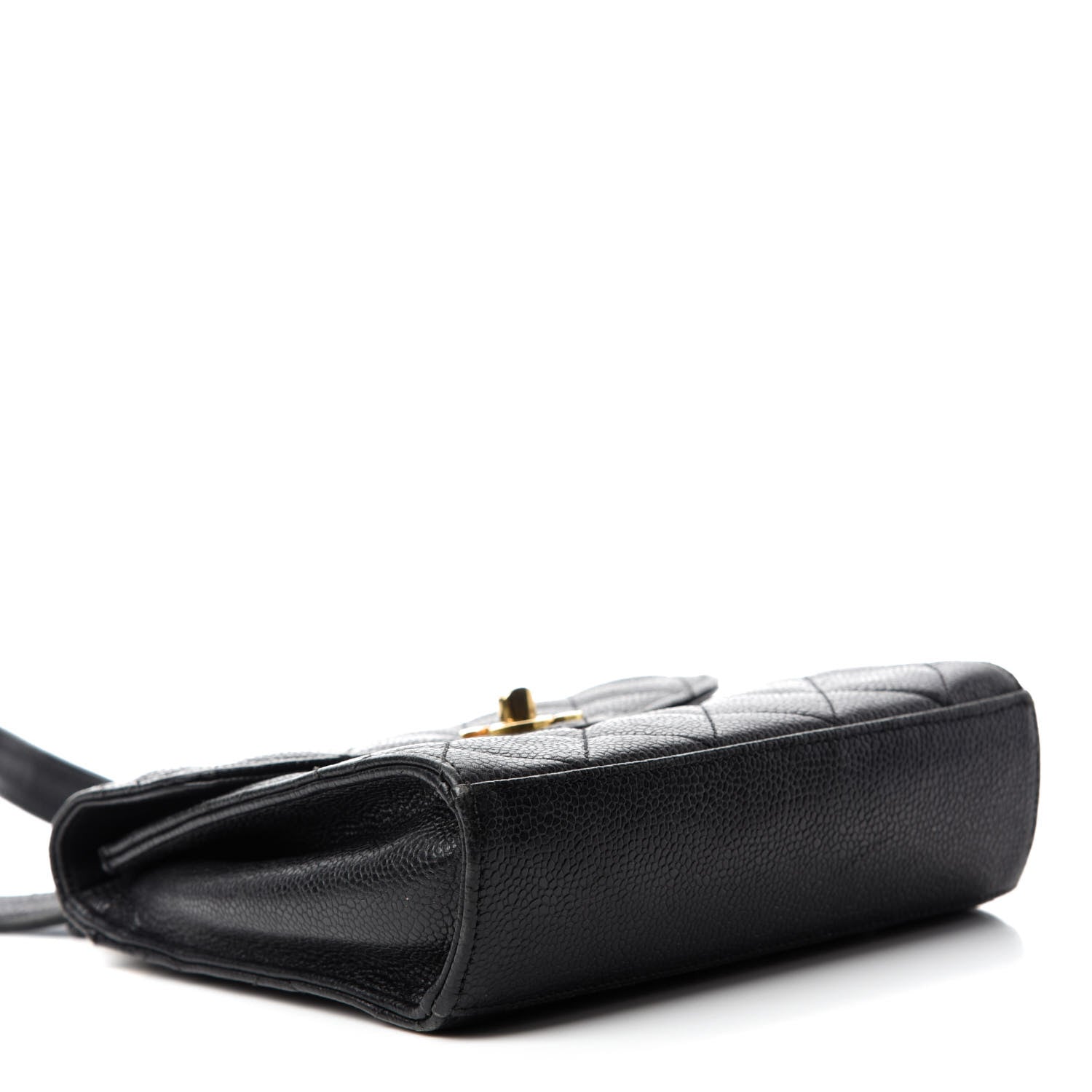 Chanel Caviar Quilted Single Flap Shoulder Bag Black 4 of 11