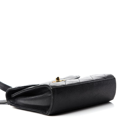 Chanel Caviar Quilted Single Flap Shoulder Bag Black 4 of 11