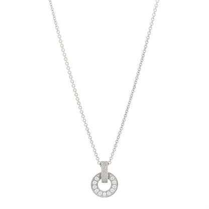Bulgari 18K White Gold Diamond BVLGARI BVLGARI Pendant Necklace 1 of 5