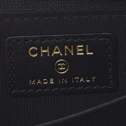 Chanel Caviar Quilted Boy Zip Around Coin Purse Wallet Black 5 of 7