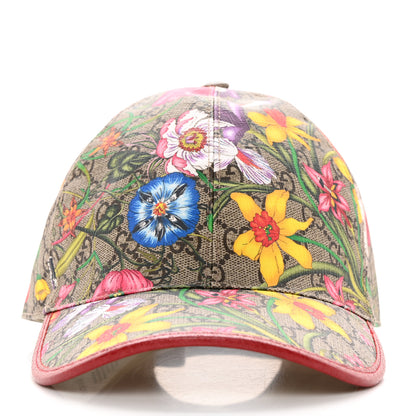 Gucci GG Supreme Flora Claudia Baseball Hat 59 XL Red 3 of 11