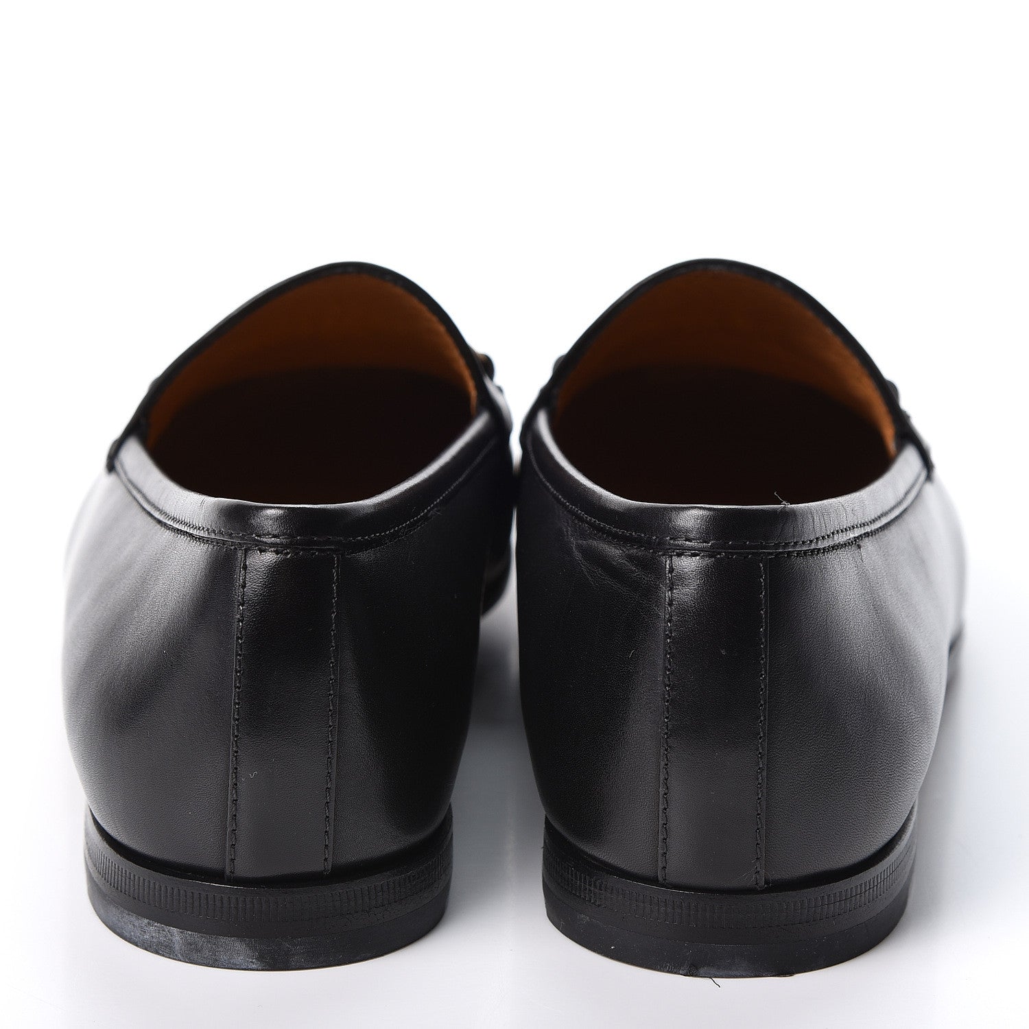 Gucci Calfskin Womens Jordaan Loafers 38.5 Black 5 of 9