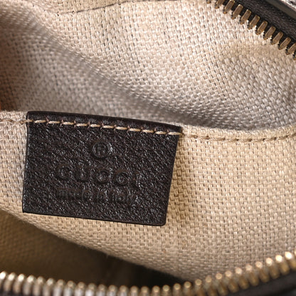 Gucci Textured Calfskin Web Small Webby Bee Shoulder Bag Brown Coffee 7 of 13