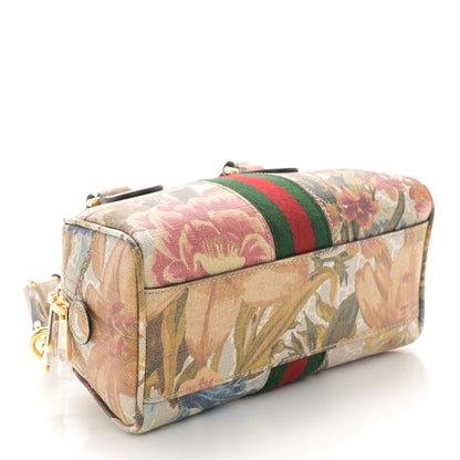 Gucci GG Supreme Monogram Water Flora Web Mini Ophidia Top Handle Bowler Bag Beige White Multicolor 4 of 10
