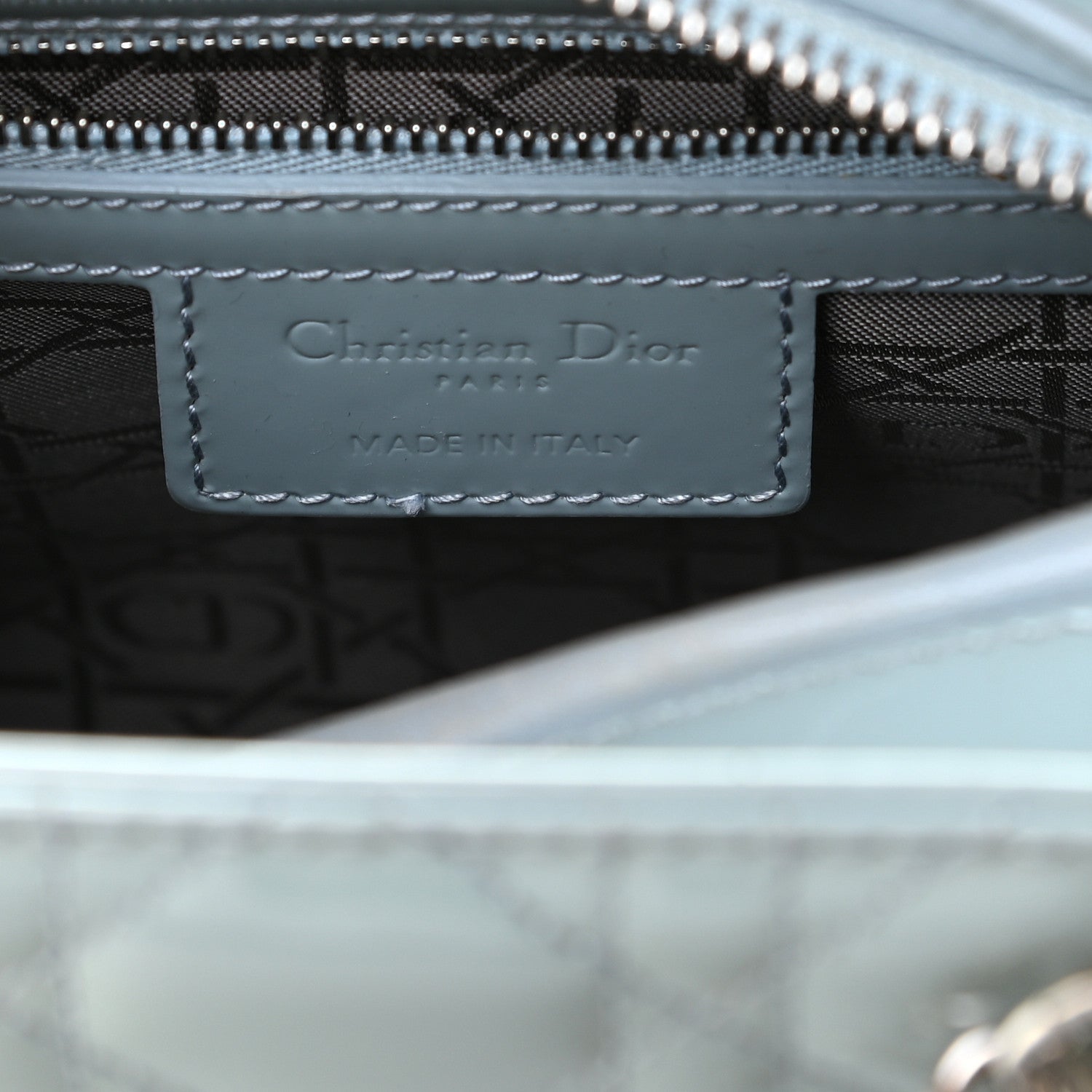 Christian Dior Patent Cannage Medium Lady Dior Light Blue 6 of 9