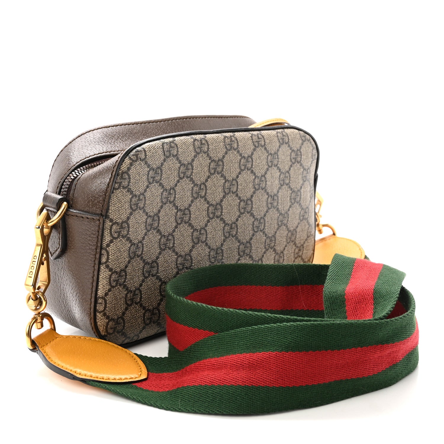 Gucci GG Supreme Monogram Web Neo Vintage Shoulder Bag Beige New Acero Crop 3 of 10