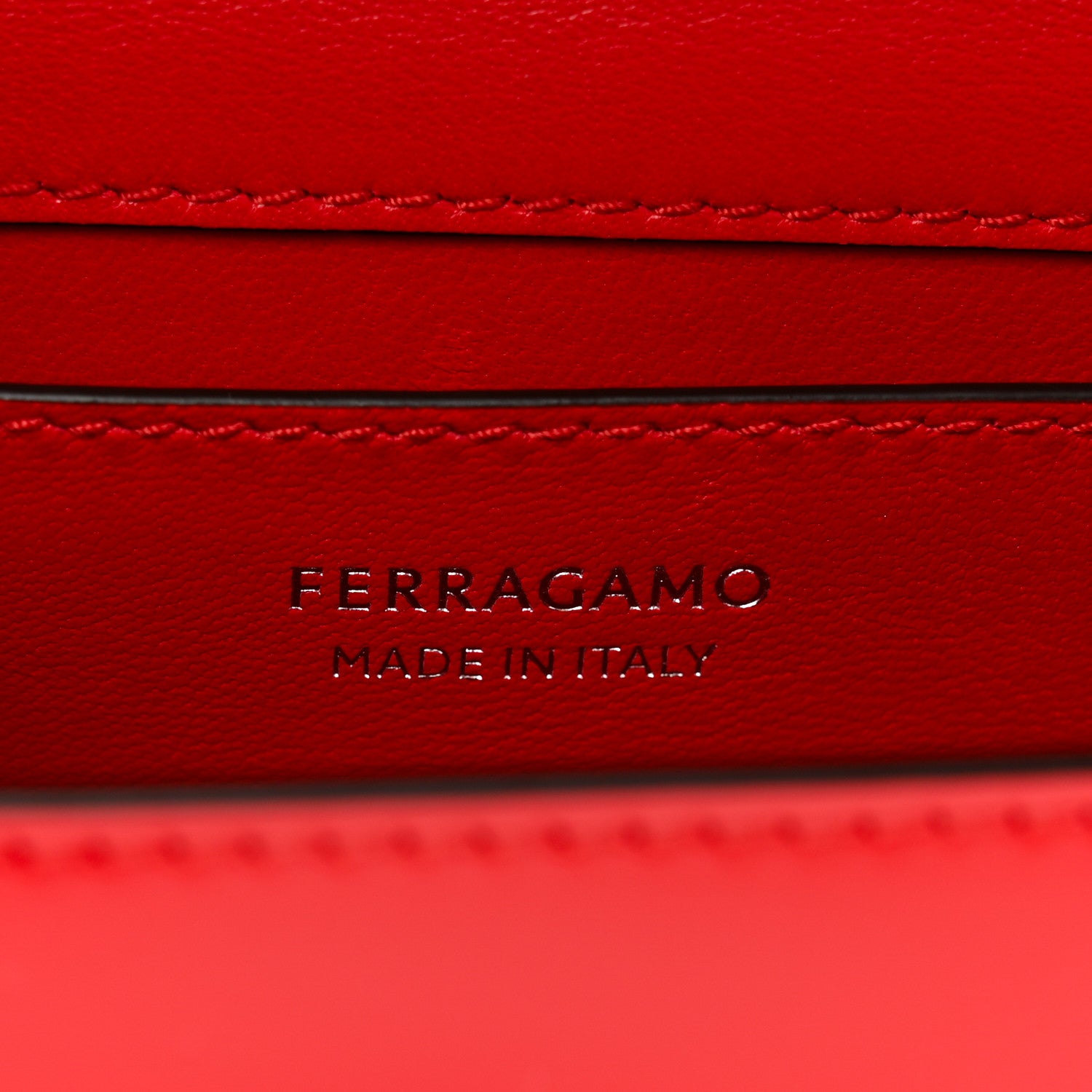 Salvatore Ferragamo Brushed Calfskin Small Geometric Prisma Shoulder Bag Flame Red 6 of 9