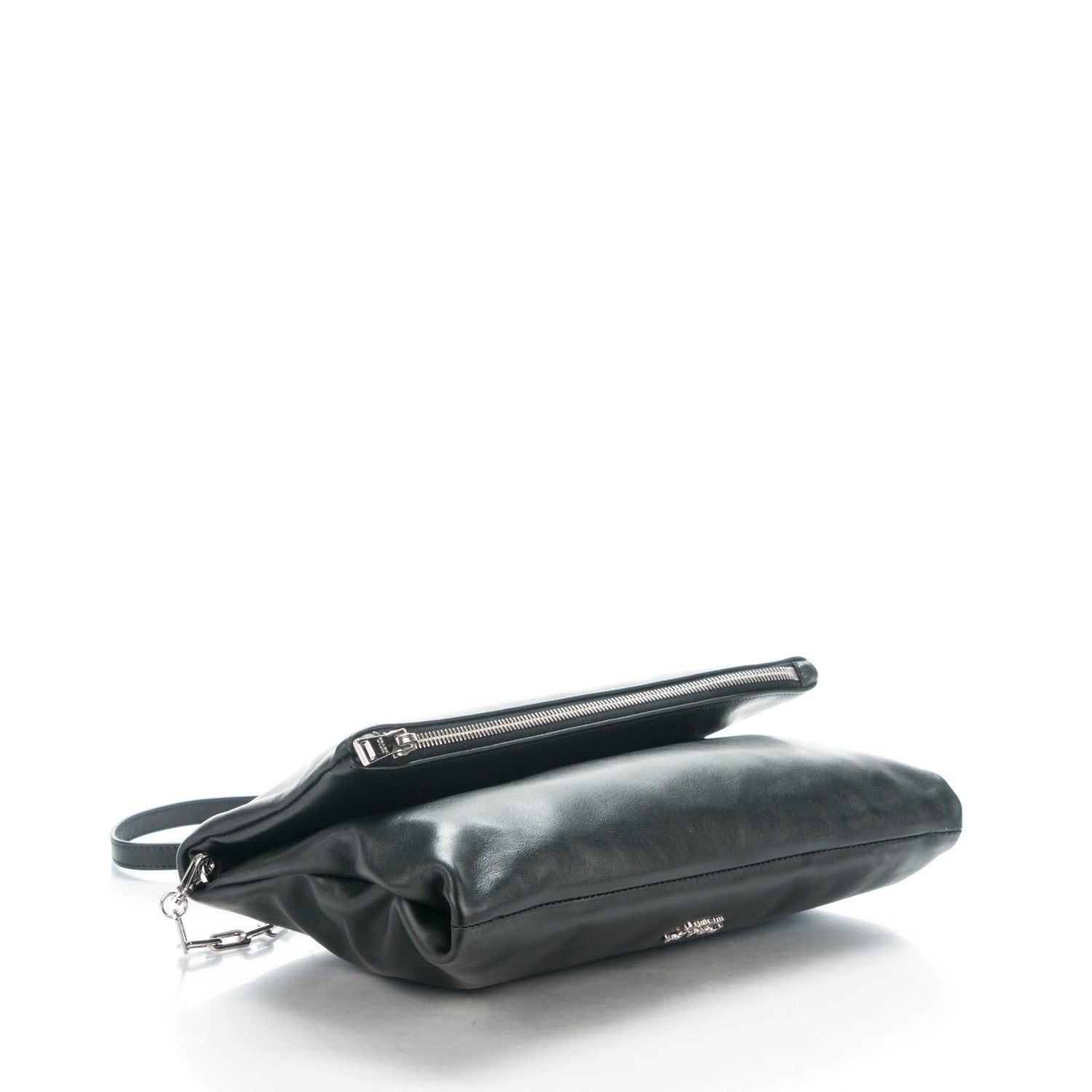 Prada Soft Calf Fold Over Clutch Nero Black 4 of 7