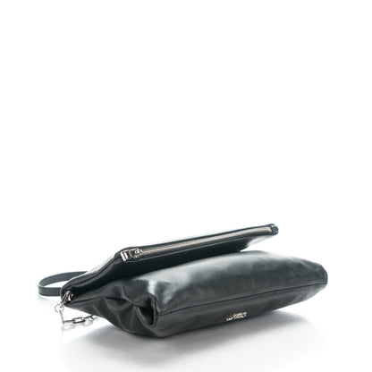 Prada Soft Calf Fold Over Clutch Nero Black 4 of 7