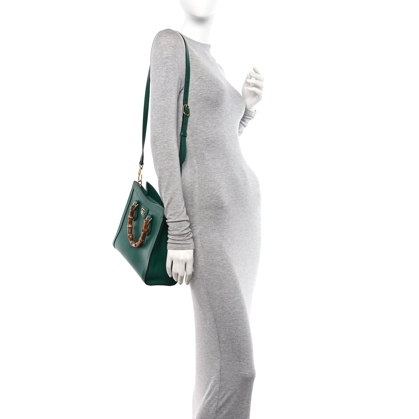 Wonka Grain Calfskin Small Diana Tote Bag Green Yellow Fluo