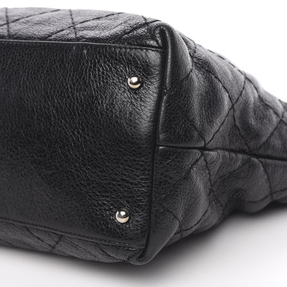Chanel Glazed Calfskin Large On The Road Tote Black 12 of 14