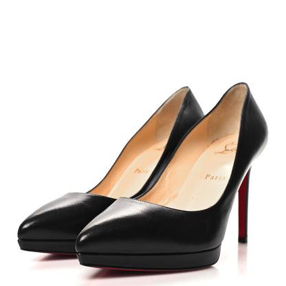Christian Louboutin Shiny Nappa Pigalle Plato 100 Pumps 39 Black 3 of 7