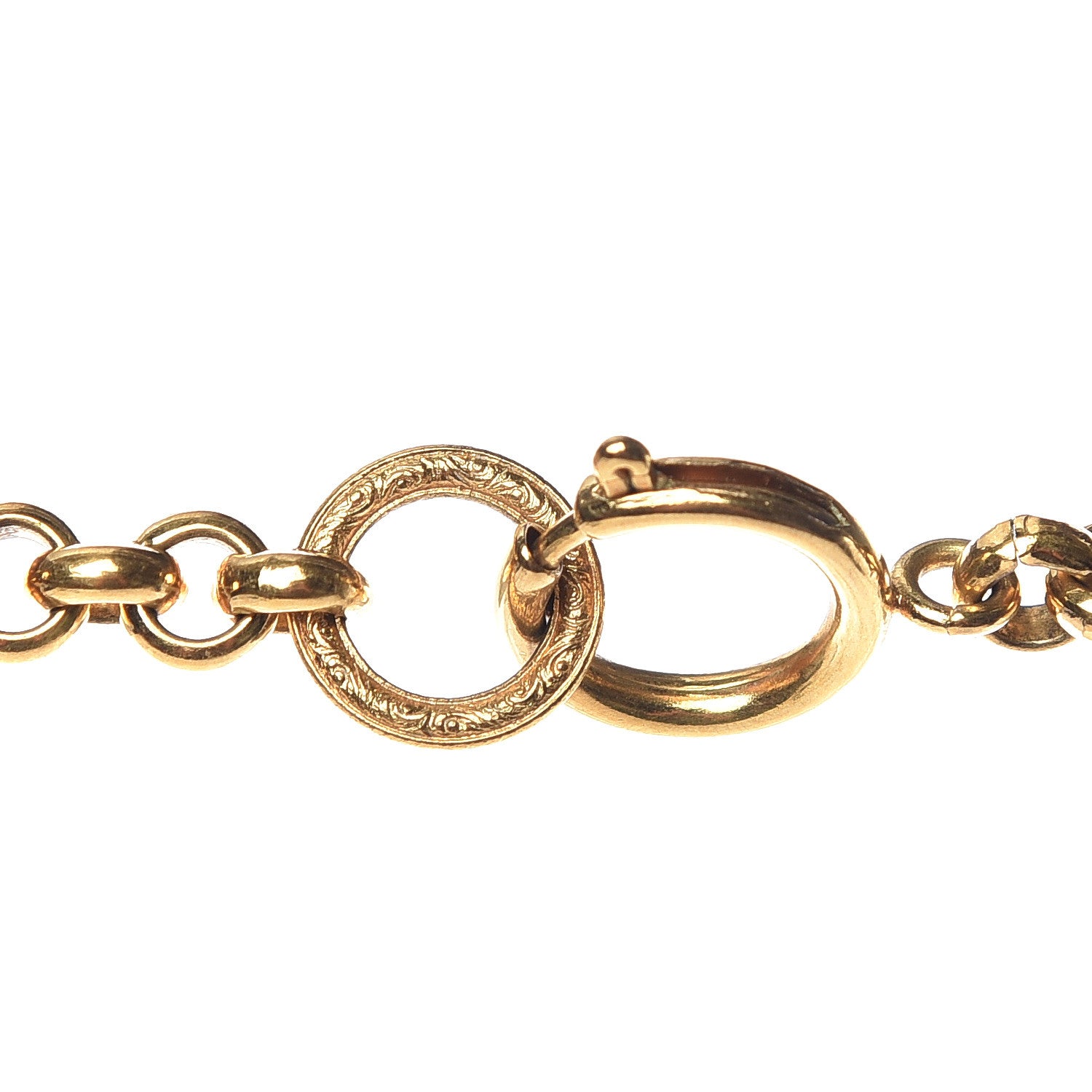 Chanel CC Heart Chain Pendant Necklace Gold 4 of 5