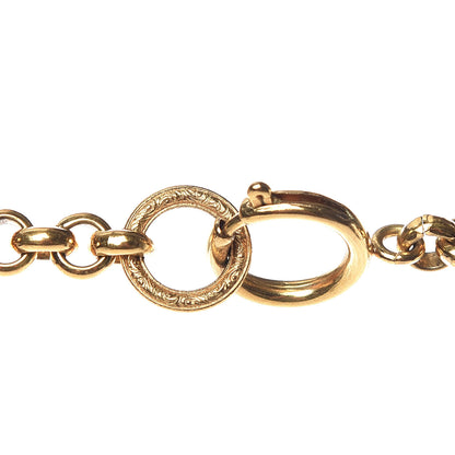Chanel CC Heart Chain Pendant Necklace Gold 4 of 5