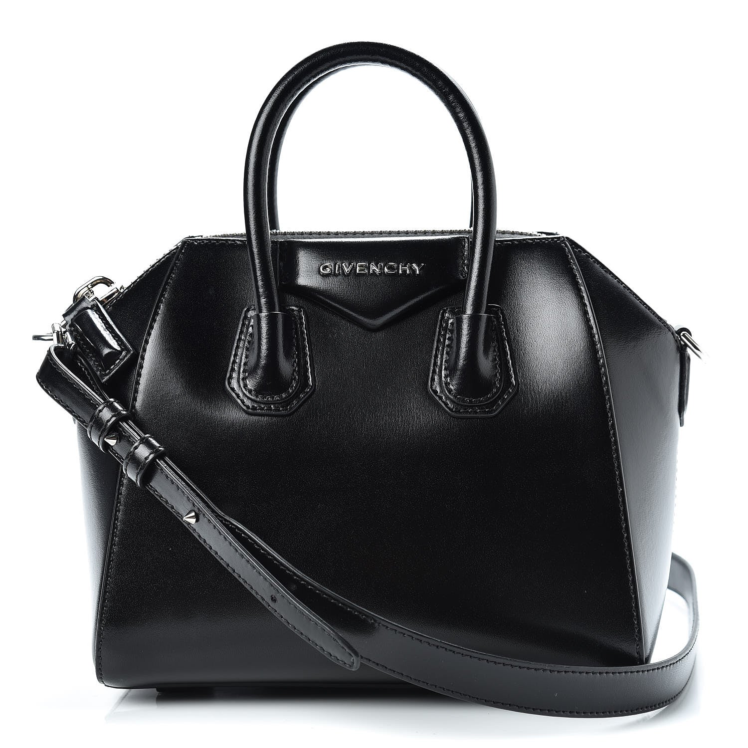 Givenchy Shiny Lord Calfskin Mini Antigona Black 1 of 10