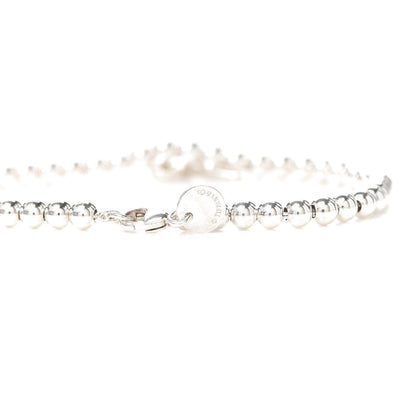 Tiffany Sterling Silver 4mm Bow Bead Bracelet 5 of 7