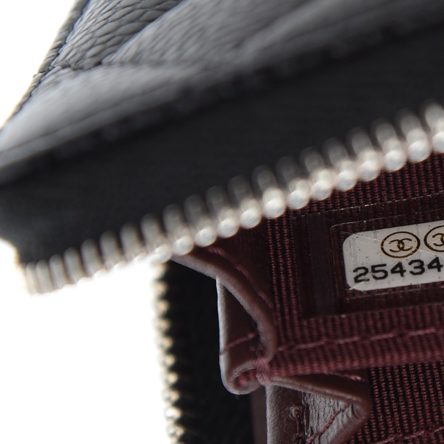 Caviar Quilted Zip Coin Purse Black