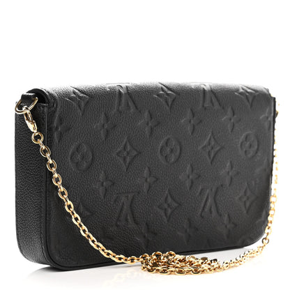 Louis Vuitton Empreinte Pochette Felicie Chain Wallet Black 4 of 9