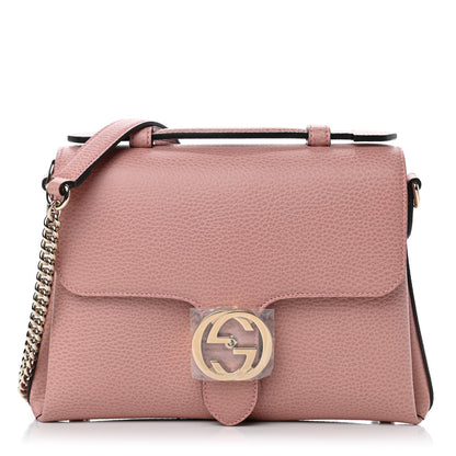 Gucci Dollar Calfskin Interlocking G Top Handle Shoulder Bag Soft Pink 1 of 4