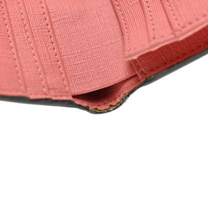 Gucci GG Supreme Monogram Face Embroidered Card Case Wallet Pink 8 of 9