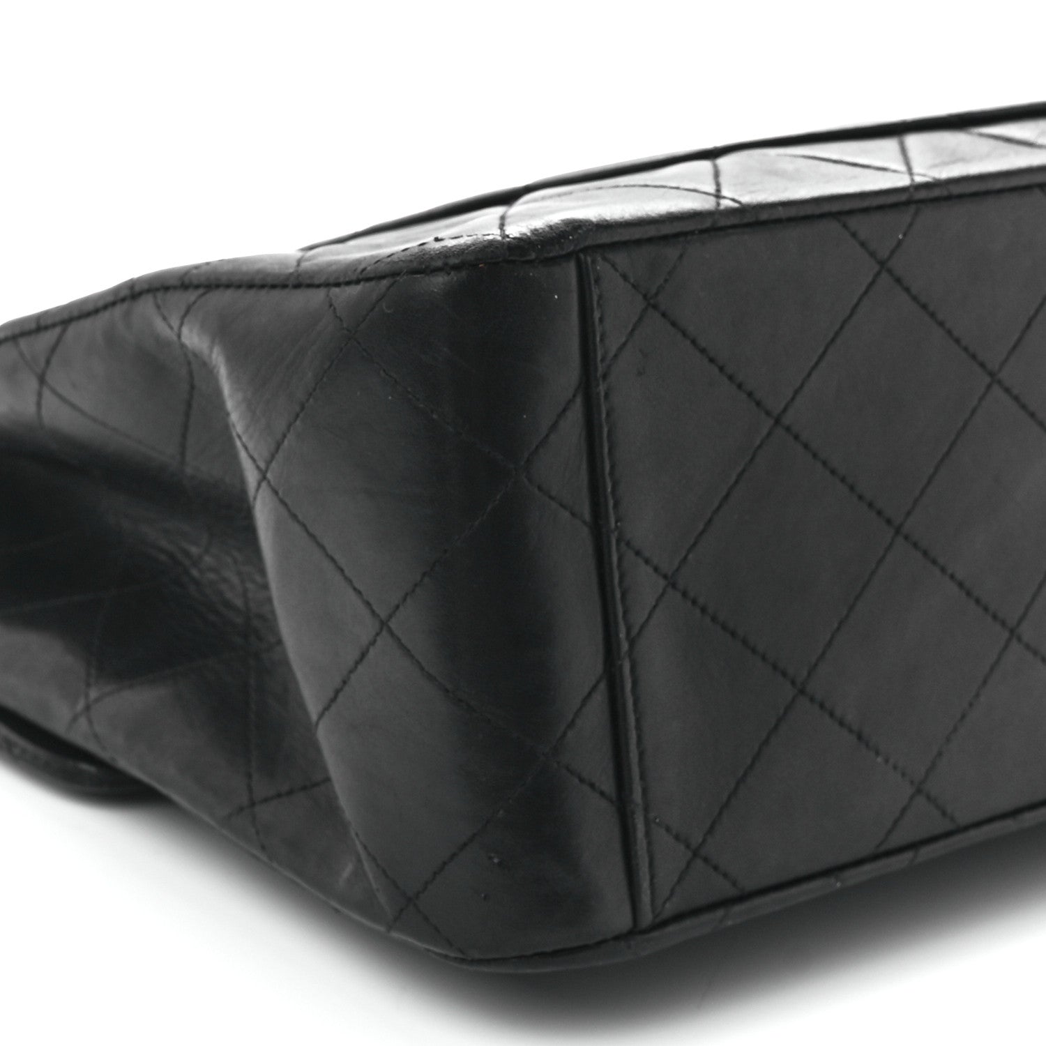 Chanel Lambskin Quilted XL Jumbo Single Flap Black 11 of 12
