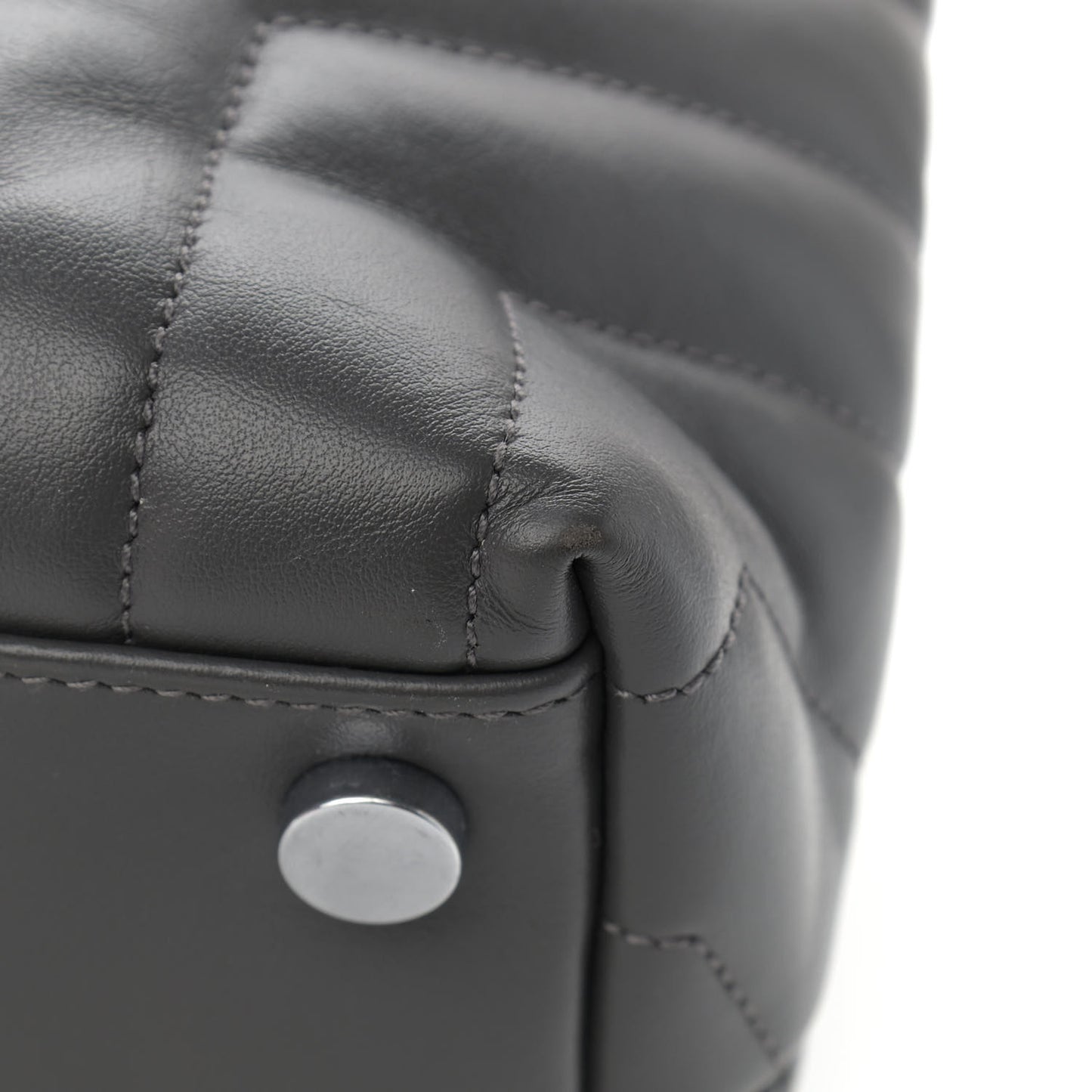 Calfskin Y Quilted Monogram Large Loulou Shopper Storm