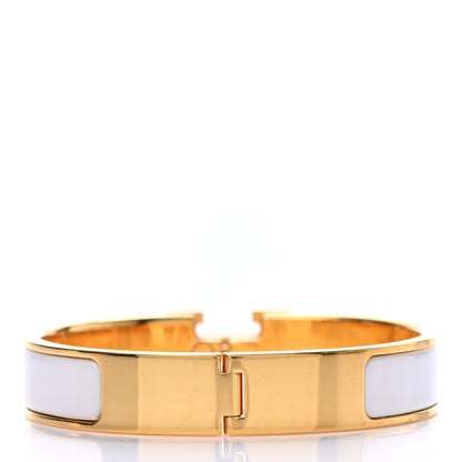 Hermes Enamel Narrow Clic Clac H Bracelet PM White 2 of 3