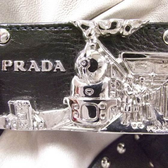 Nappa Studded Trunk Bag Talco Black