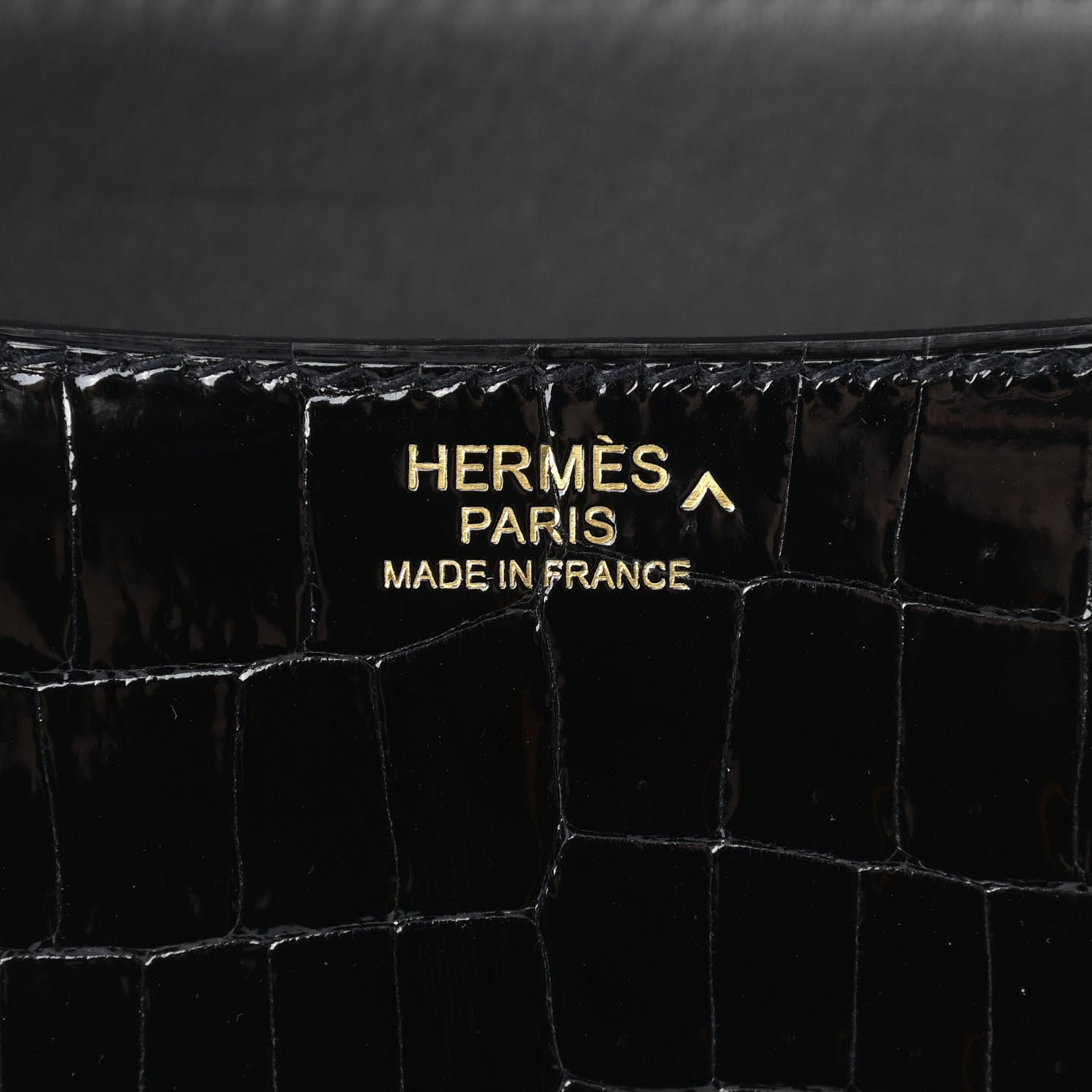 Hermes Shiny Porosus Crocodile Constance 24 Black 6 of 10