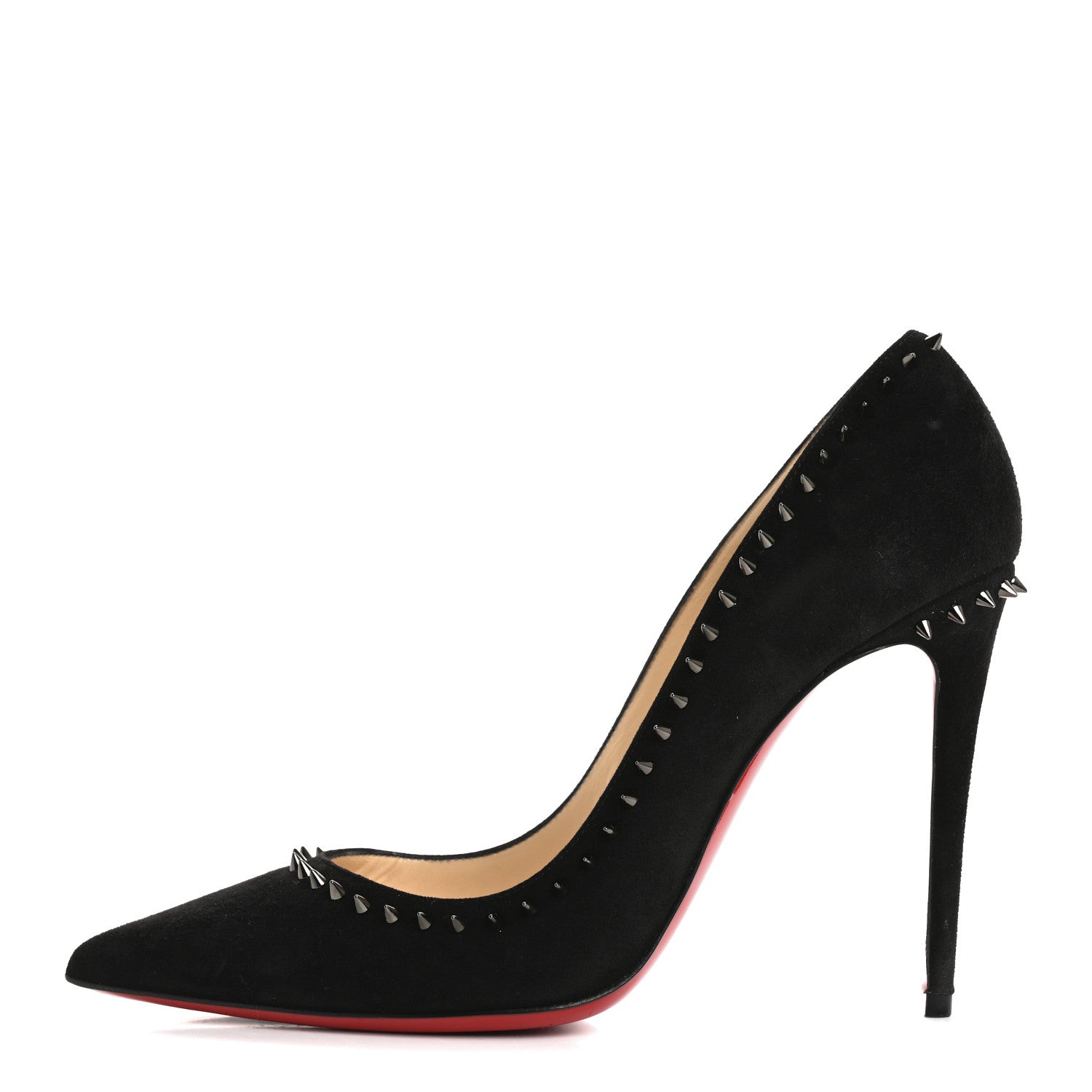 Christian Louboutin Veau Velours Anjalina 100 Pumps 37 Black 1 of 9