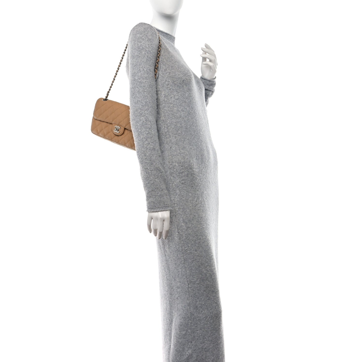 Chanel Caviar Quilted East West Flap Beige 2 of 11