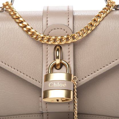 Chloe Shiny Goatskin Calfskin Mini Aby Chain Shoulder Bag Motty Grey 11 of 11