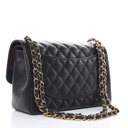 Chanel Caviar Quilted Jumbo Double Flap Black 3 of 10