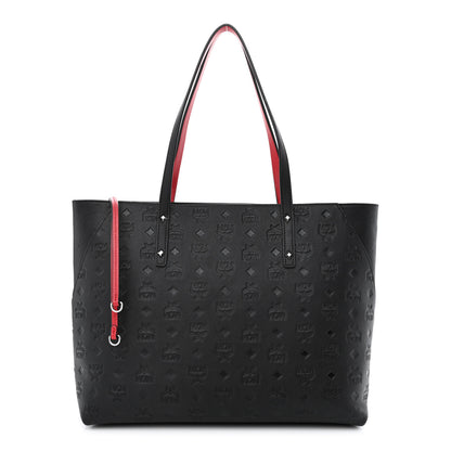 MCM Calfskin Ottomar Monogram Medium Klara Shopper Tote Black 1 of 10