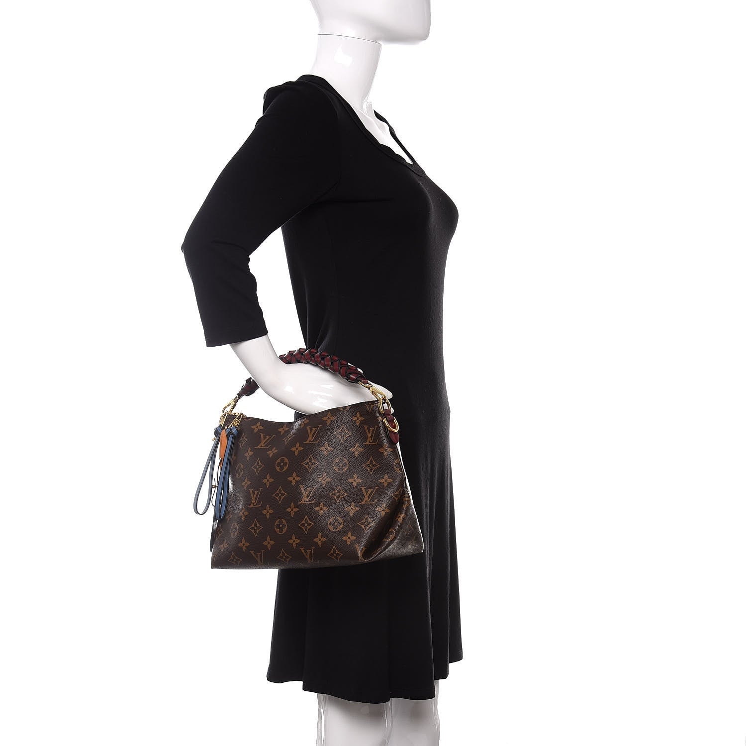 Louis Vuitton Monogram Beaubourg Hobo Mini Bordeaux Red Peach Safran Blue Jean Blue 2 of 13
