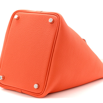 Hermes Taurillon Clemence Picotin Lock 18 PM Tangerine 10 of 11