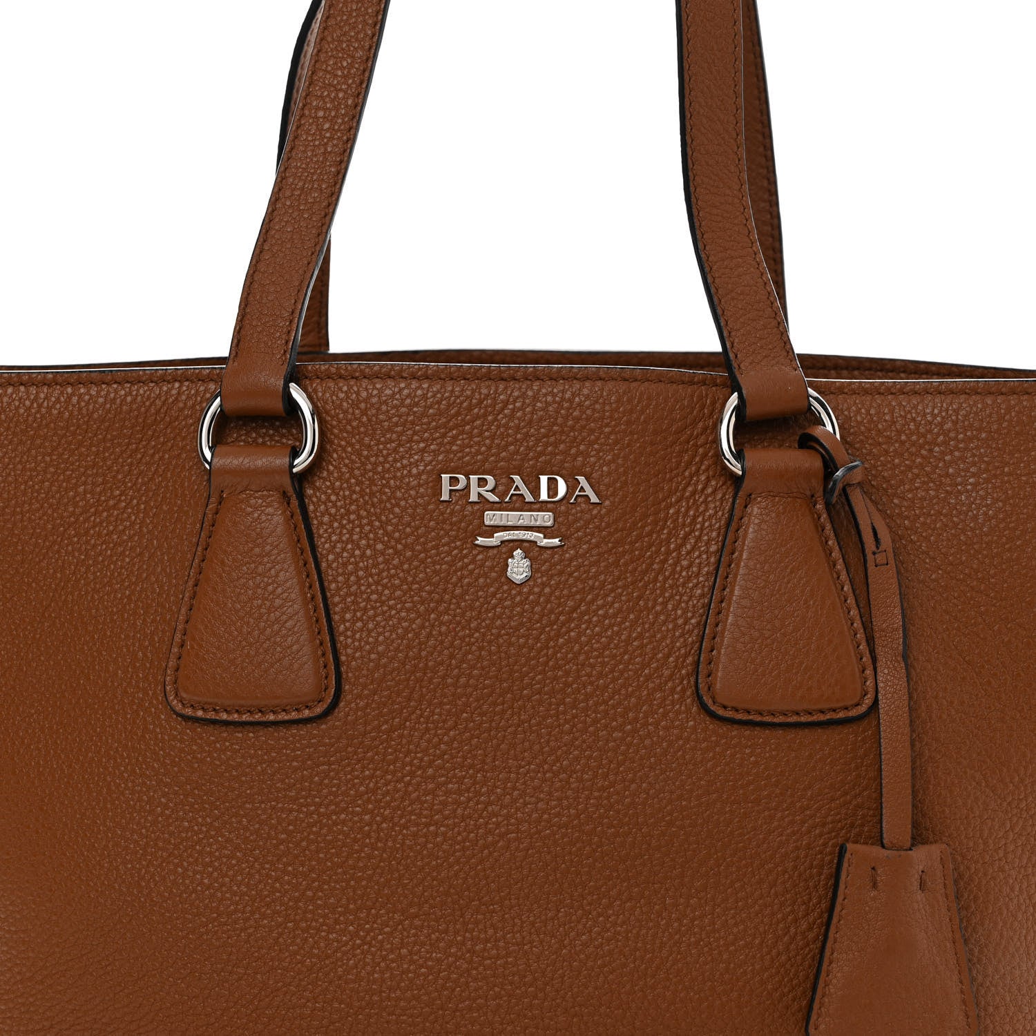 Prada Vitello Daino Zip Shopping Tote Cannella 8 of 10