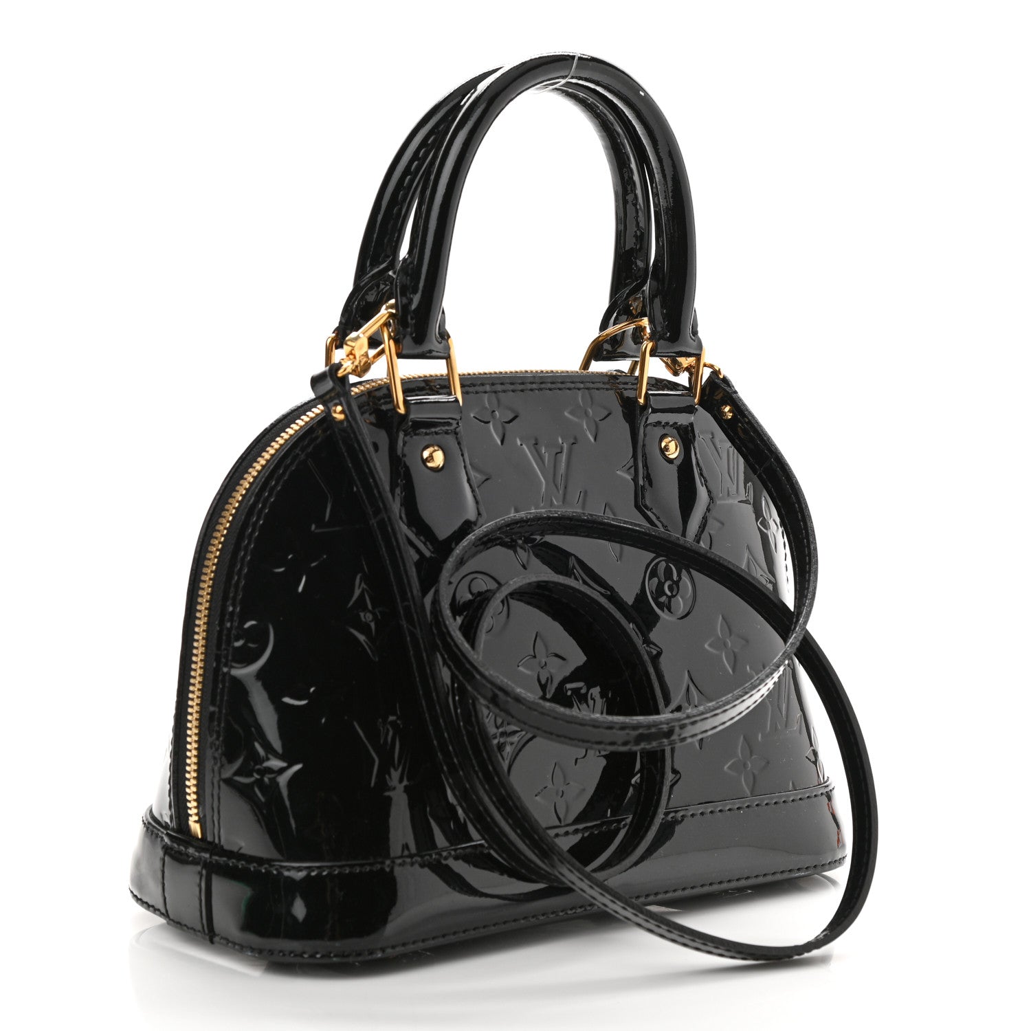 Louis Vuitton Vernis Alma BB Noir Magnetique 3 of 10