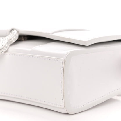 Balenciaga Shiny Box Calfskin Strass Hourglass Chain Bag White 8 of 11