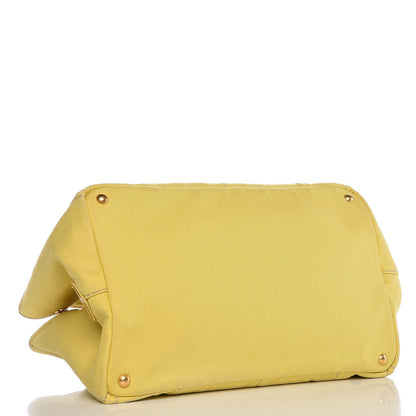 Prada Canvas Canapa Logo Tote Yellow 4 of 14