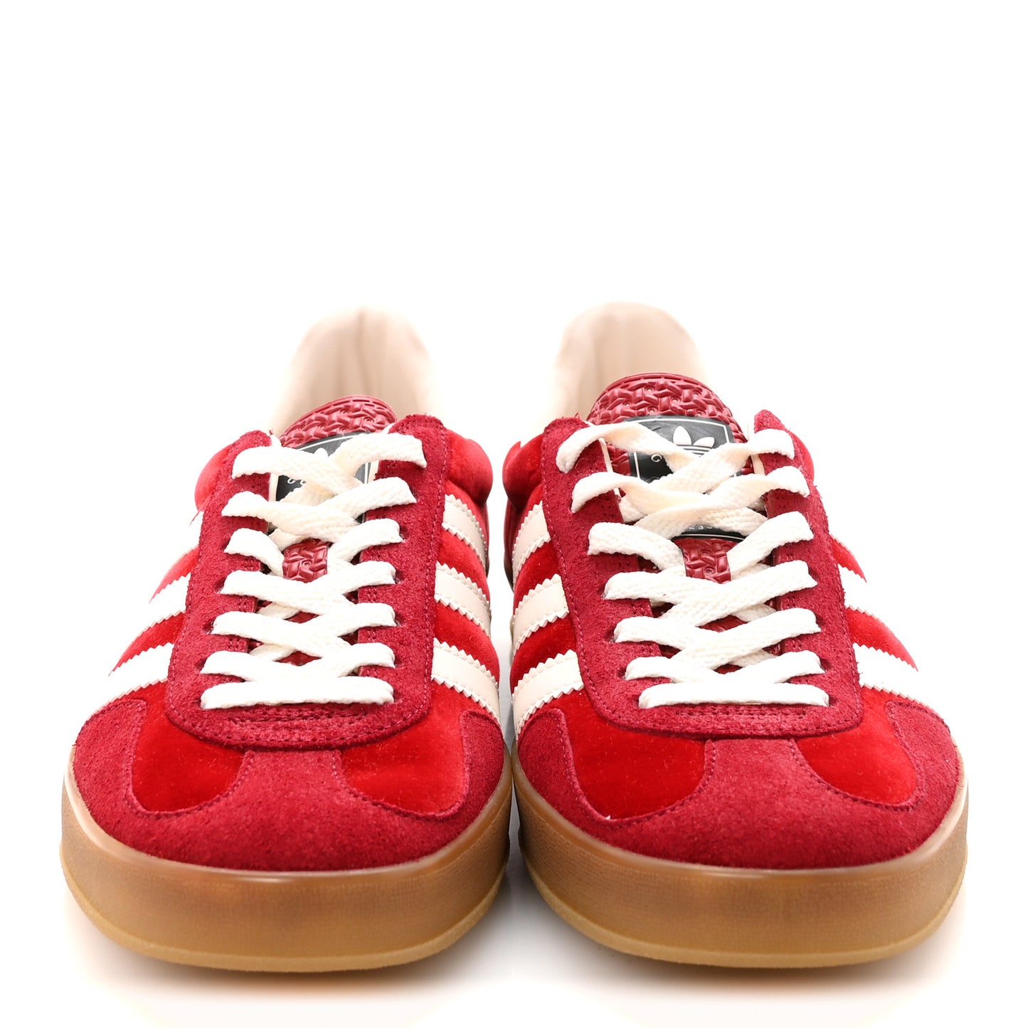 X ADIDAS Softy Velvet Suede Madeira Demetra Mens Gazelle Sneakers 8 Vulcanic Red Off White Hibiscus Red