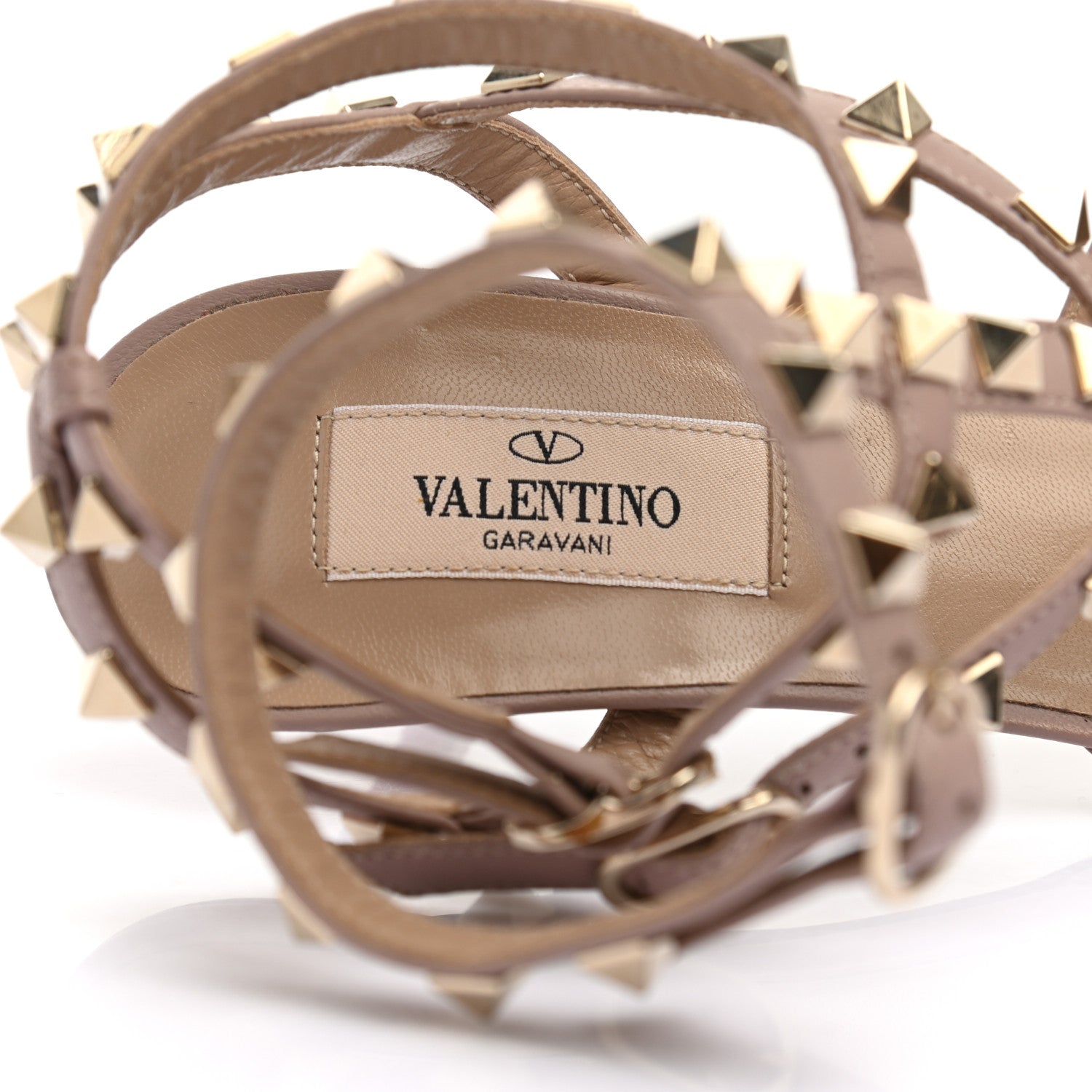 Valentino Garavani Calfskin Nappa Rockstud Ankle Strap 65mm Pumps 38 Rosso Valentino Poudre 7 of 7