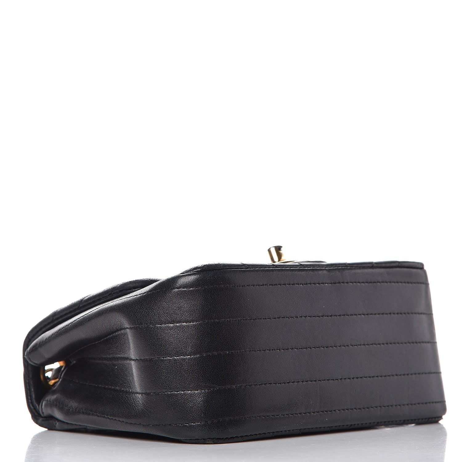 Chanel Lambskin Chevron Quilted Mini Square Flap Black 4 of 15